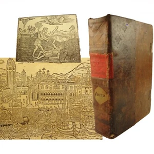 1520 Supplementi de le Chronich Vulgare,Jacobo Foresti.Binding,map,woodcuts,etc. - Picture 1 of 12
