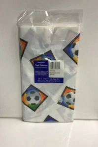 Soccer Ball Plastic Tablecloth Banquet Table cover Birthday Party Decorations - Picture 1 of 2