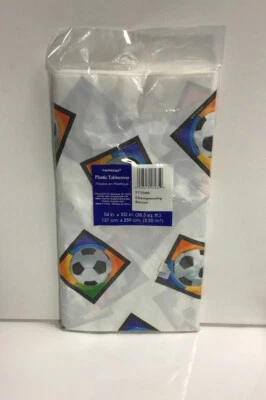Pelota de fútbol mantel plástico banquete mantel decoración fiesta cumpleaños Foto 1 de 2