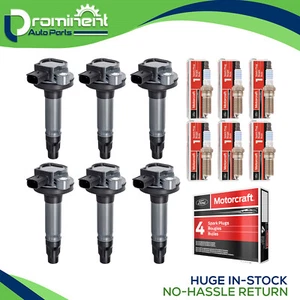 6 Ignition Coil & Motorcraft Platinum Spark Plug for Ford Edge Taurus 07-12 3.5L - Picture 1 of 12
