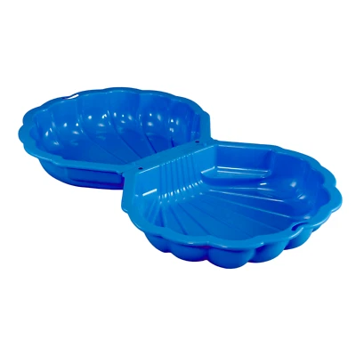 Tots World Double Shell Sandpit in Blue | 102cm Multi-Use Sand &Water Play Pit - Image 1 of 4