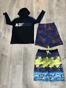 Adidas Boys Hoodie, Pants Swim Trunk  Size Medium 10/12 - Picture 1 of 7
