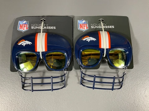 Denver Broncos Novelty Sunglasses Orange & Blue Team Logo NFL Football LOT OF 2 Cover