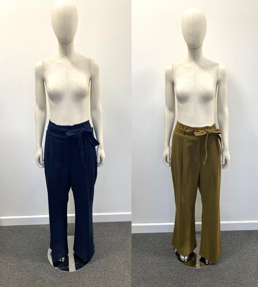 Boden Trousers  Tie Waist Wide Leg Navy or Olive Available  RRP £110  RVB001 - Image 1 of 1