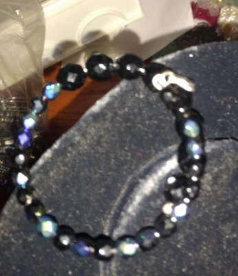 Pulsera Alex & Ani Black Bead Wrap vintage 66 Foto 1 de 2