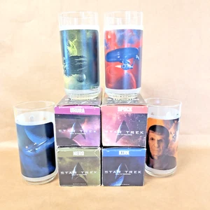 STAR TREK Movie Paramount Glasses Set of 4 Kirk Spock Uhura Nero 2008 NIB - Picture 1 of 15