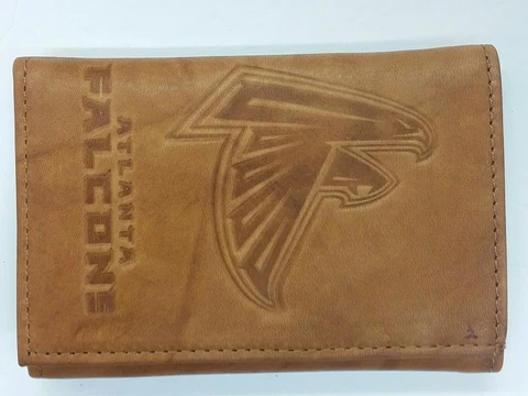 NFL Atlanta Falcons Tri-Fold Leather Wallet, New Cover