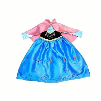 NUEVO + TALLA 5-7 S FROZEN ANNA DISFRAZ VESTIDO CAPA HALLOWEEN REGALO NIÑA DISNEY Foto 1 de 4