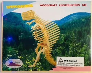 3D Wooden Puzzle Spinosaurus Woodcraft Construction Kit Dinosaur Free Shipping - Picture 1 of 3