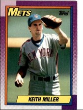 1990 Topps Baseball Cards Keith Miller New York Mets #58