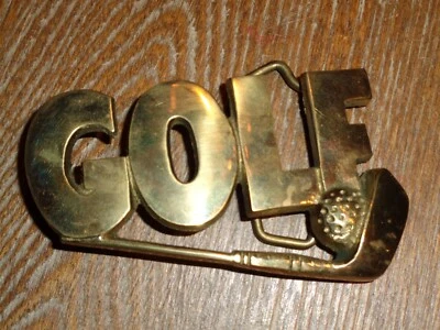 GOLF Vintage Brass Belt Buckle - Vintage Solid Brass - Image 1 of 2