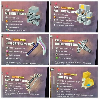 Minecraft Dungeons - Armor Unique Gilded Perfect Xbox/PS4/Switch/PC - Image 1 of 3