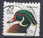 USA Briefmarke gestempelt 29c Wood Duck Ente Tier Vogel Rundstempel / 4439
