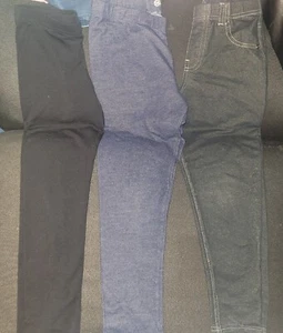 Girls Leggings Size 6-7, 7, & 7-8 Set Of 3 - Picture 1 of 5
