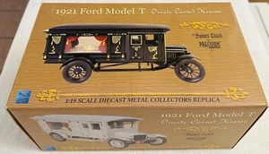 1921 Ford Model T, Ornate Carved Hearse, by Precision Minitures, 1/18, Black. - Picture 1 of 23