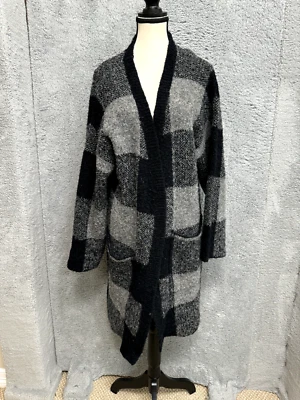 Cárdigan plumero de lana suéter para mujer S negro gris Ella azul tranquilo lujo atemporal Foto 1 de 4