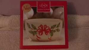 Lenox bowl Holiday pattern red ribbon 16oz bowl CH328 - Picture 1 of 4