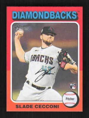 Slade Cecconi RC 2024 Topps Heritage Mini Arizona Diamondbacks #397 - Image 1 of 2