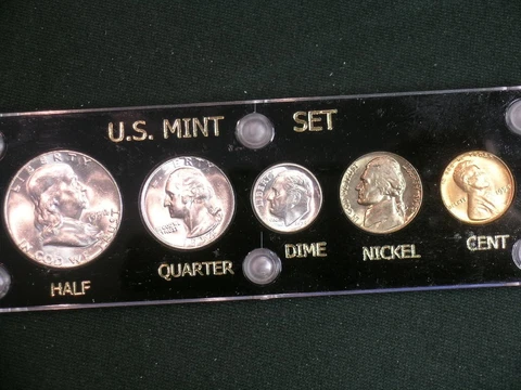 1954  Brilliant Uncirculated Coin Year Set  - Capital Holder   Philadelphia Mint Cover