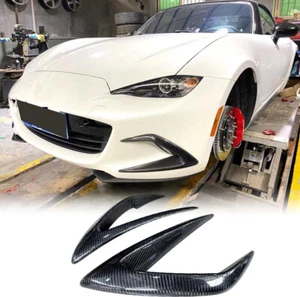 Parachoques delanteros de fibra de carbono real para Mazda MX5 MX-5 2022UP aletas divisores patos - Imagen 1 de 11