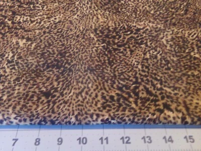 30" X 44" VINTAGE JUGUAR BLACK & BROWN PATTERN, MARCUS BROTHERS NEW  COTTON#7353 - Image 1 of 2