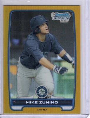 Mike Zunino 2012 Bowman cromo selección de draft 28/50 refractor dorado primera tarjeta #BDPP25 Foto 1 de 2