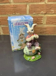 Trippies Resin Figure White Rabbit Easter Egg Carrot  Decor - Picture 1 of 10
