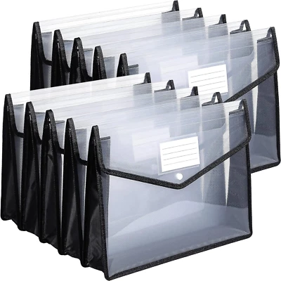 10 Pieces Plastic File Folders Envelope Expanding File Wallet Organizer Document - Image 1 of 4