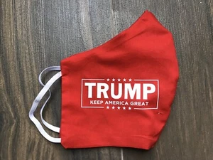 Trump, Make America Great Again Face Mask, Red, Handmade Face Mask, Washable - Bild 1 von 4