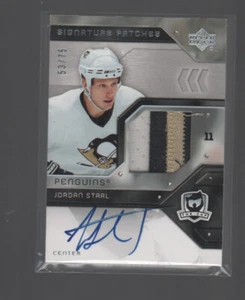 JORDAN STAAL 2006-07 UPPER DECK THE CUP SIGNATURE PATCHES ROOKIE CARD #SP-JO /75 - Imagen 1 de 1