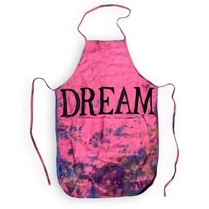 NUEVO Delantal Hippie Rosa Púrpura Dos Bolsillos Tie Dye “DREAM” Talla Única Adulto - Imagen 1 de 2