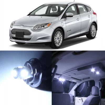 Paquete de 9 luces interiores LED blancas para Ford Focus 2012-2018 + herramienta de palanca Foto 1 de 4