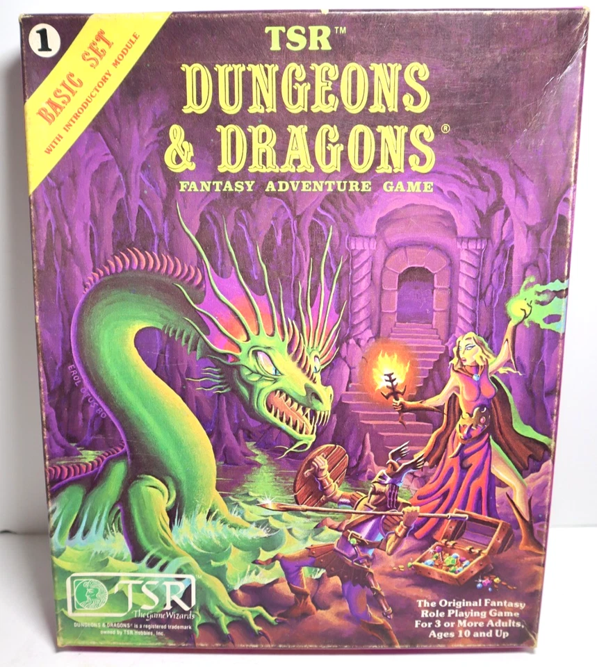 Vintage TSR Dungeons & Dragons Basic Set 1011 EXIB Unused 1981 1st Print Purple - Image 1 of 4