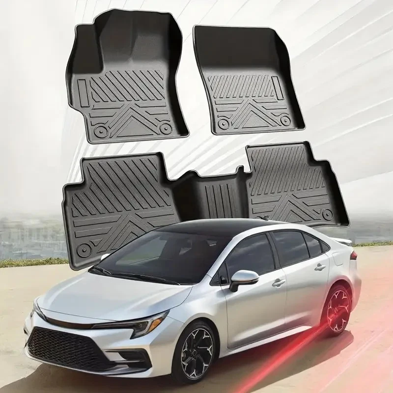 Alfombrillas TPE para todo tipo de clima para Toyota Corolla sedán 2020-2025, primera y segunda fila lin Foto 1 de 4