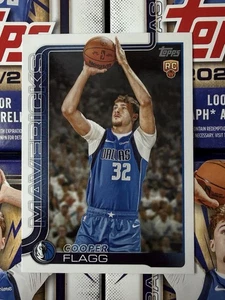 2025-26 Topps NBA Basketball Cooper Flagg Base Rookie RC Dallas Mavericks #201 - Picture 1 of 2