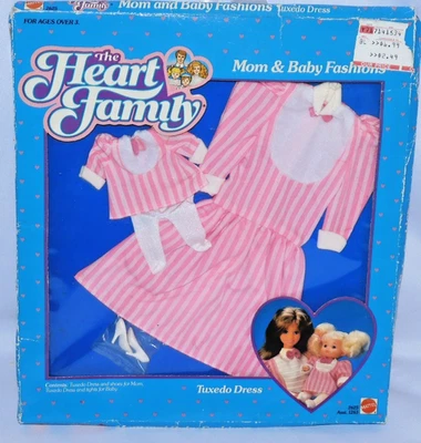 Vintage 1985 Barbie The Heart Family Mom & Baby fashion Tuxedo dress Mattel 2625 - Image 1 of 4