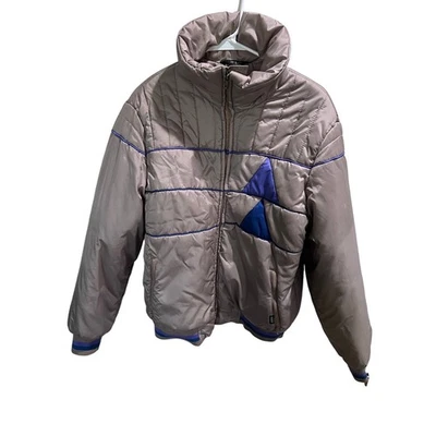 Chaqueta acolchada de esquí vintage Aspen Powder para mujer grande azul tostado años 80 hecha en Taiwán Foto 1 de 4