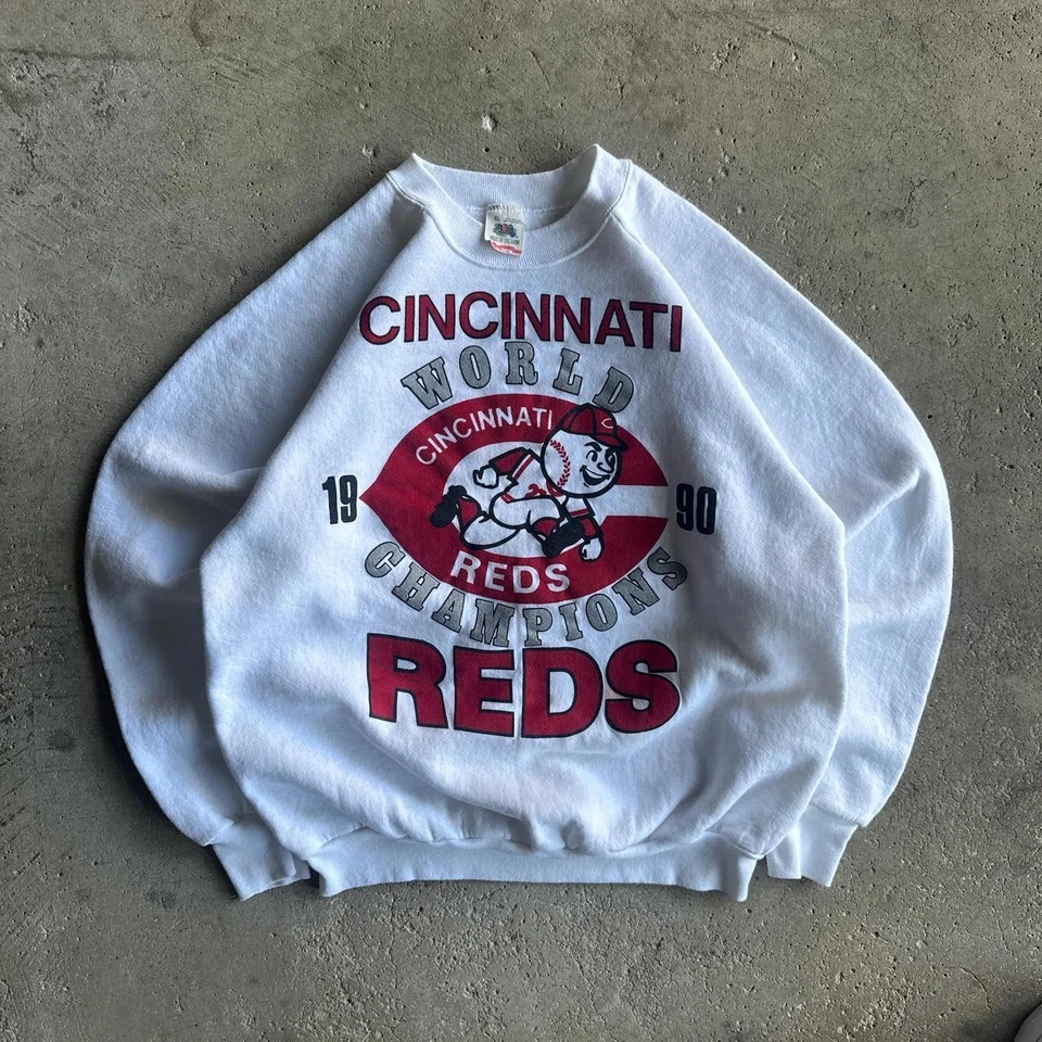Cincinnati Reds 1990 World Series Champions crewneck sweatshirt VK03969 - Image 1 of 1