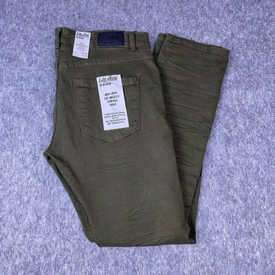 Evolution In Design Men's Jeans Slim Fit Distressed Green Denim Size 38x32 NWT - Image 1 of 4