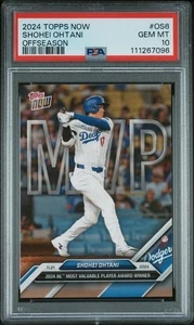 2024 TOPPS NOW OFFSEASON #OS6 SHOHEI OHTANI PSA 10 3 Time MVP 50/50 - Picture 1 of 2