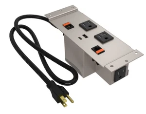 Gruppo Dekko Villa silver 2 alimentazione + 2 USB + 2 porte open data modulo alimentazione - Foto 1 di 4