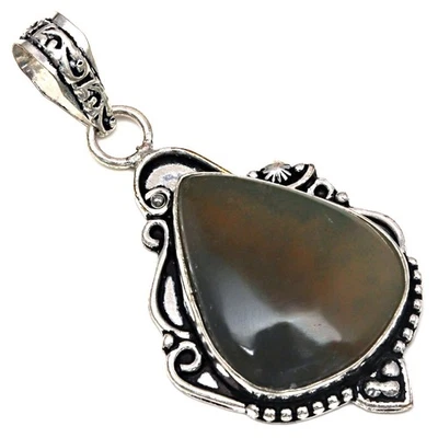 Colgante Newlite Jaspe Piedras Preciosas Hecho a Mano Día de la Madre Joyería Plata 2.25" Foto 1 de 4