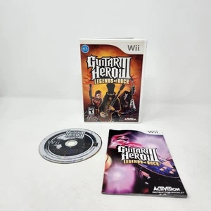 Guitar Hero 3 Legends Of Rock Nintendo Wii NTSC-U/C CIB Complete Tested Working - Picture 1 of 8