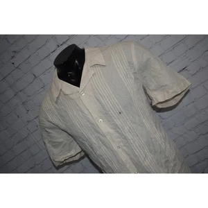 Express Hawaiian Style Dress Shirt Mens Size XL Linen Cotton Blend NEW - Picture 1 of 8