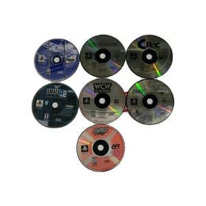 PlayStation 1 PS1 Game Bundle Lot 7 Disc Untested Croc WWF WCW Coolboarders - Bild 1 von 8