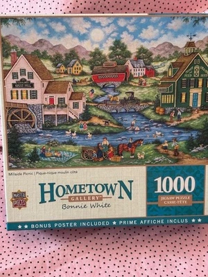 Obras Maestras 26.75x19.25 Puzzle MILLSIDE PICNIC Bonnie Blanco 1000 piezas Envío Gratis Foto 1 de 3