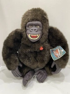Peluche morbido vintage 1986 Universal Studios Rubber Face KING KONG CON ETICHETTA *LEGGI* - Foto 1 di 8