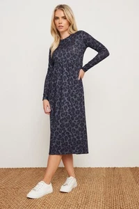 PixieGirl Petite Women's Leopard Smock Dress - Picture 1 of 13