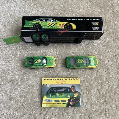 John Deere NASCAR 1/64 Limited Edition Chad Little Hauler Van  With 2 Cars - Image 1 of 4