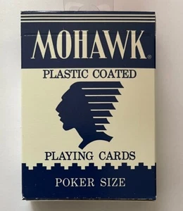 Mohawk Plastic Coated Playing Cards Poker Size Blue Deck New - Picture 1 of 2